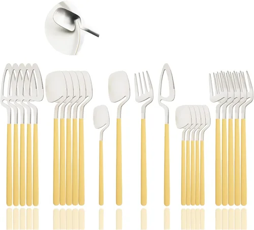 Miniatura 7 de JASHII Cuchara de mermelada de miel, mini cuchara de café de acero inoxidable, cucharadita, 6 piezas (plata mate)