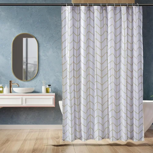 Miniatura 12 de Amazon Basics Cortina de ducha ligera súper suave y de fácil cuidado con textura de gofre, 72 x 72 pulgadas, color blanco (paquete de 8)