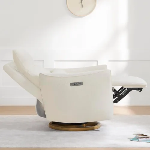 Miniatura 12 de CHITA Silla reclinable giratoria, reclinable mecedora eléctrica para cuarto de bebé, con reposacabezas eléctrico ajustable, certificado FSC, base