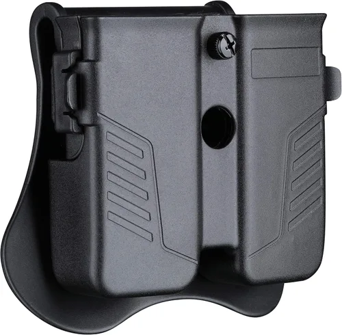 Bolsa doble para cargador de 0.354 in calibre .40 .45 y cargador de pila doble y individual - Soporte universal para mag | Funda de paleta de
