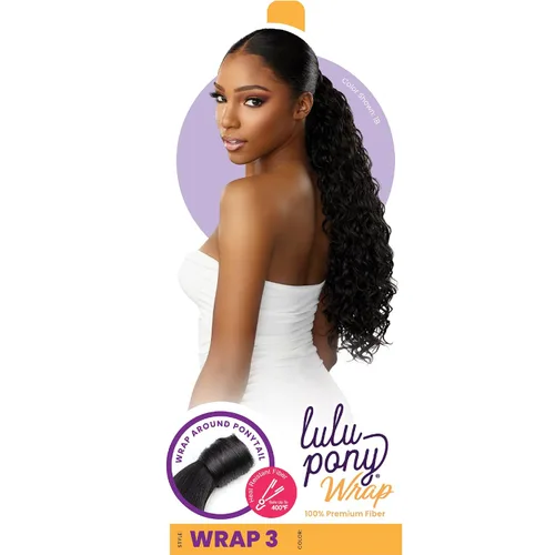 Miniatura 5 de Sensationnel Lulu pony wrap hairextensions- 3 colas de caballo yaki sintéticas de alto calor o arriba do pieza de peluca de pelo (T2/BG)