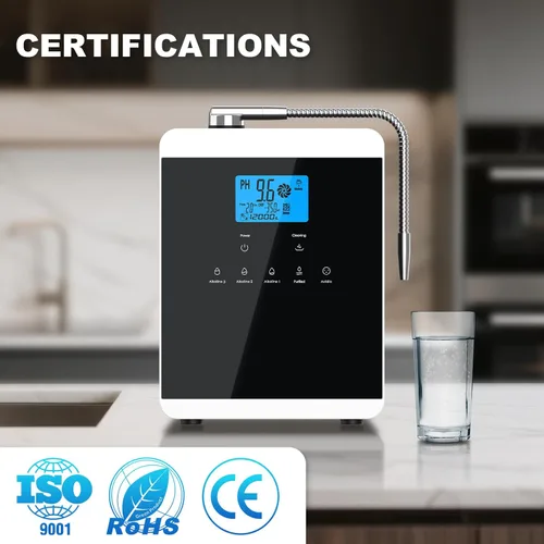 Miniatura 2 de Máquina ionizadora de agua alcalina para el hogar, 11 placas de titanio, máquina de agua alcalina, purificador de agua ácido pH 4-10.5, filtro