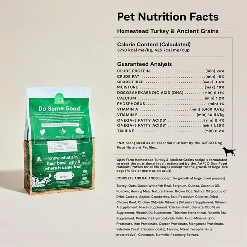 Miniatura 6 de Open Farm, alimento seco para perros con granos ancestrales, rico en proteínas y nutrientes, 90% de proteína animal mezclada con frutas, verduras