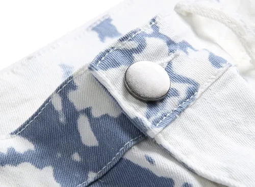Miniatura 5 de Jeans ajustados elásticos para hombre, pantalones casuales con estampado de moda, cómodos, con cintura flexible
