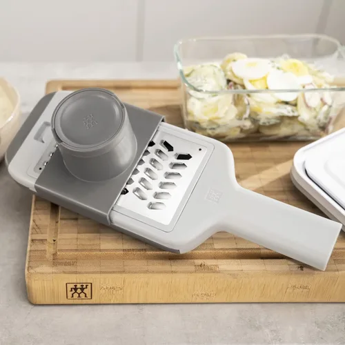 Miniatura 9 de ZWILLING Z-Cut - Rallador multifuncional, mandolina, tecnología de rejilla más rápida, zester, rallador de escopeta, cortador, protector de dedos
