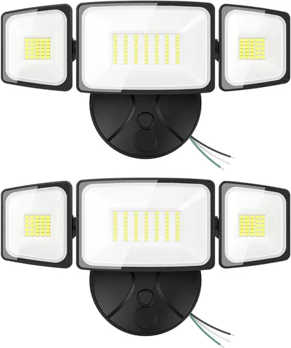 Miniatura 10 de Onforu Paquete de 2 luces de inundación de 75 W para exteriores, focos LED de 7000 lm controlados por interruptor, accesorio de iluminación exterior