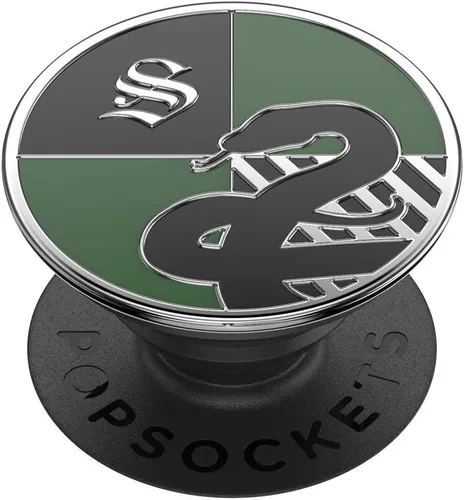 PopSockets PopGrip - Soporte y agarre extensible con una parte superior intercambiable para teléfonos inteligentes y tabletas - Esmalte Slytherin