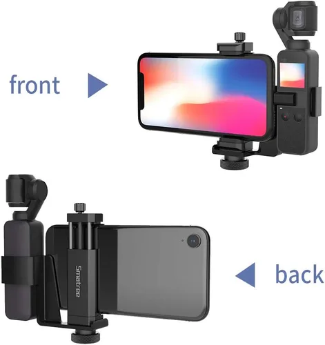 Miniatura 2 de Smatree OSMO Pocket 2 - Juego de 2 soportes para teléfono, accesorios de expansión con tornillo de rosca de 1/4 pulgadas compatible con DJI OSMO