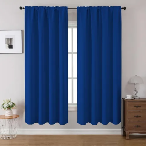Miniatura 26 de CUCRAF Cortinas opacas de 45 pulgadas de largo, juego de 2 paneles para dormitorio, bolsillo para cortinero, cortinas de oscurecimiento