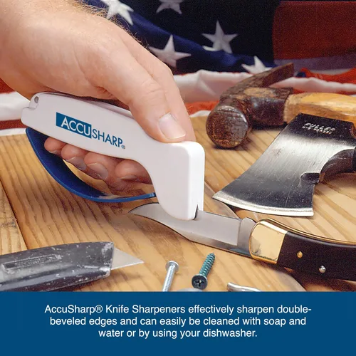 Miniatura 9 de AccuSharp Afilador de cuchillos y herramientas y cuchillas de repuesto, compacto y fácil de usar, afilador para cuchillos de cocina, cuchillos