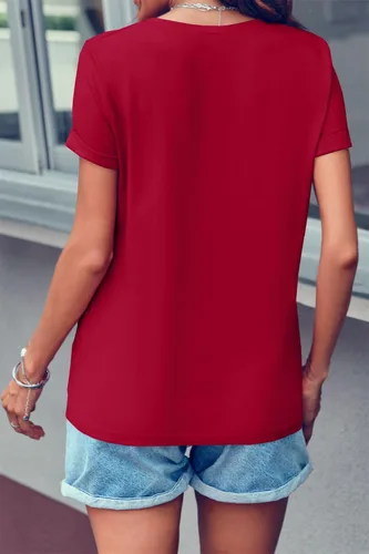 Miniatura 3 de Qianxitang camisetas de manga corta de cuello redondo de algodón con estampado gráfico para verano