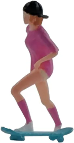 Milageto Figuras de resina de 1/64 personas, modelo de escena de niña, modelo de personas en miniatura, pintado a mano para proyectos de bricolaje,