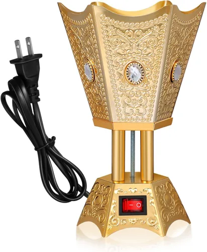 Miniatura 9 de MAGICLULU Quemador de incienso eléctrico estilo de Oriente Medio Incensario de escritorio Plug-in Quemador de aroma para decoración de mesa