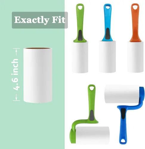 Miniatura 2 de Recambios de rodillo gigante de pelusa de 4.6 pulgadas compatible con rodillos de pelusa gigantes Evercare y rodillo de pelusa con mango en T