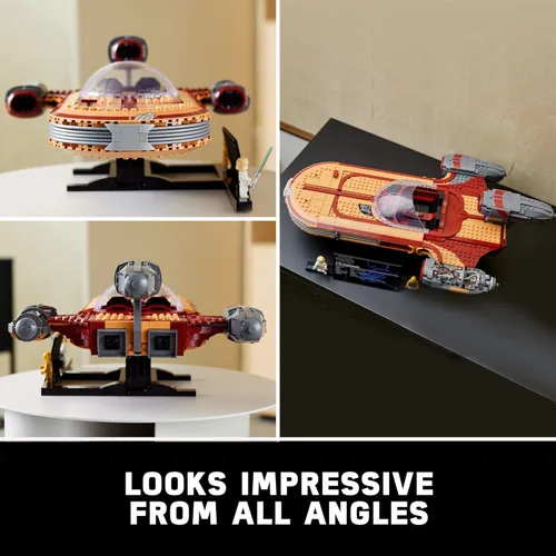Miniatura 4 de LEGO Star Wars Luke Skywalker's Landspeeder 75341, kit de construcción Ultimate Collector Series Star Wars para adultos, incluye sable de luz Luke