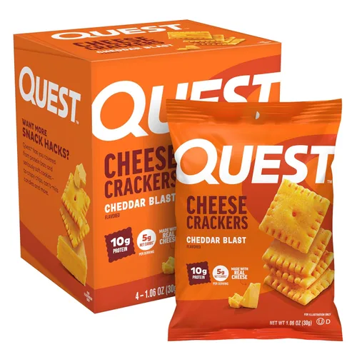 Miniatura 11 de Quest Nutrition - Galletas de queso cheddar picante, 0.35 oz de proteína, bajas en carbohidratos, hechas con queso real, 12