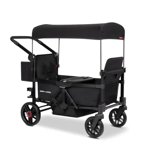 Miniatura 30 de Radio Flyer Voya XT Cochecito Vagón para Bebé – Carrito Rodante de Juego al Aire Libre y Carrito de Playa con Ruedas, Vagón Cochecito Cuádruple