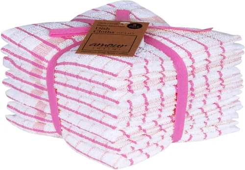Miniatura 16 de AMOUR INFINI Juego de 8 paños de cocina - Ultra suaves, altamente absorbentes, paños de cocina de algodón terry de secado rápido de 12"x12" pulgadas