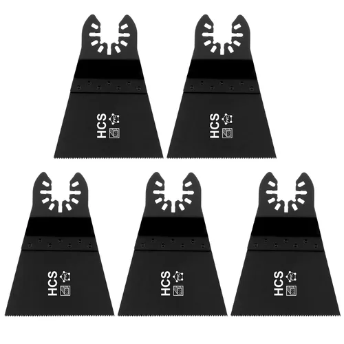 Miniatura 10 de Hojas de sierra oscilante multifunción de acero de alto carbono estándar de 2-1/2 pulgadas de ancho E-Cut, cuchillas multiherramienta de ajuste