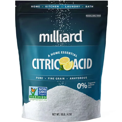 Miniatura 8 de Milliard Ácido cítrico de 5 libras, 100% puro, grado alimenticio, proyecto verificado sin OMG (5 libras)