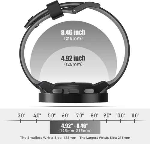 Miniatura 2 de Compatible con Galaxy Watch 1.811 in Band/Galaxy Watch 3 1.772 in/Garmin Venu 2 0.866 in banda de silicona de liberación rápida para Huawei Watch