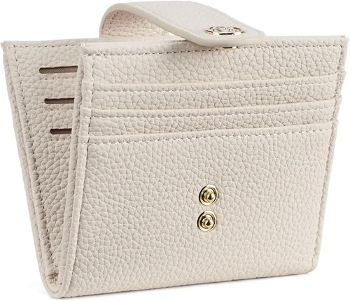 Miniatura 14 de BOSTANTEN - Billetera delgada para mujer, pequeña, con bloqueo RFID, tarjetero de cuero plegable con cremallera y bolsillo para monedas, Pequeña