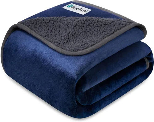 Miniatura 15 de PETAMI Manta impermeable de forro polar Sherpa para gatos y perros, color beige, talla S