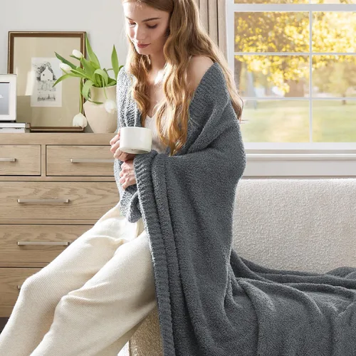 Miniatura 3 de Bedsure Manta Decorativa de Otoño para Sofá - Súper Suave, Acogedora y Cálida Manta de Punto Esponjosa, Transpirable, GentleSoft, Ligera para Cama
