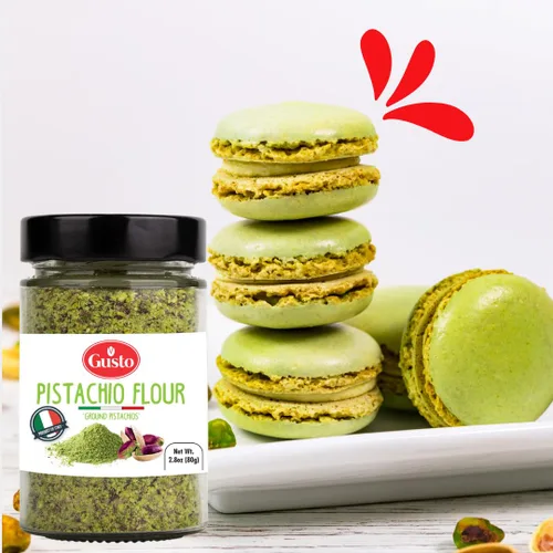 Miniatura 4 de GUSTO ETNA Harina de Pistacho, 80 g, Harina de Pistacho Finamente Picada Siciliana, Pistachos Molidos, Polvo de Pistacho, Harina Sin Gluten, Alta