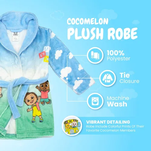 Miniatura 3 de Cocomelon Bata de felpa 3D JJ Playtime para niños pequeños