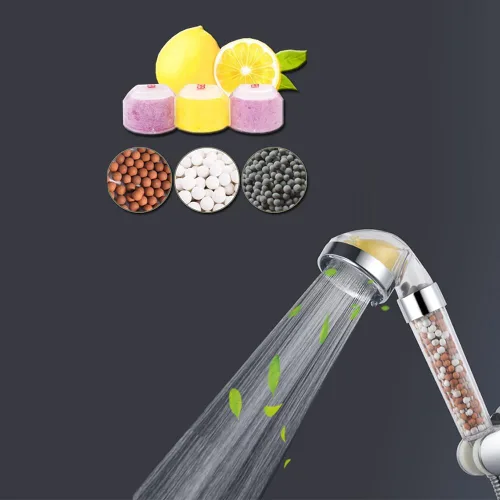 Miniatura 5 de AYI Cabezal de ducha de mano de alta presión filtrado con vitamina C con soporte y manguera de metal, purificador de agua dura, filtro de fluoruro