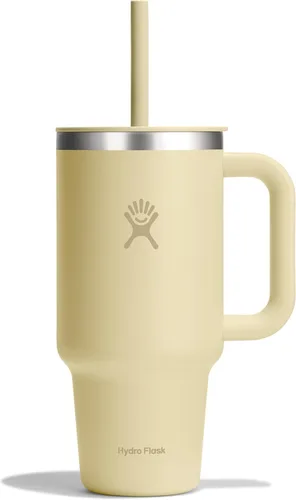 Miniatura 88 de Hydro Flask Vaso de Viaje con Asa, Tapa y Pajita - Acero Inoxidable Aislado en 24 Oz Aloe