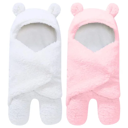 Miniatura 9 de Ease Cubs Paquete de 2 Envolturas de Arrullo de Felpa Sherpa Ultra Cálidas para Bebé - Artículos Esenciales Imprescindibles para Recién Nacidos