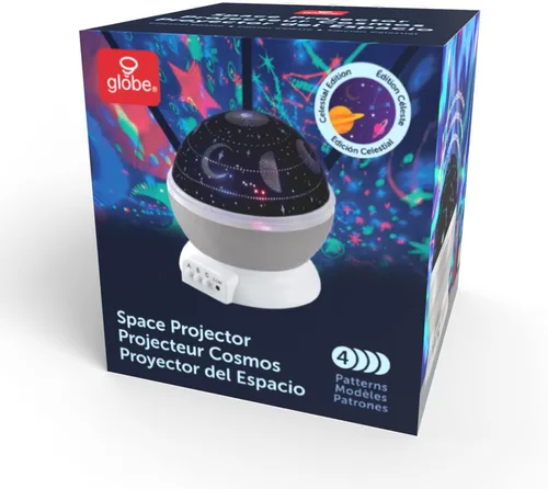 Miniatura 9 de Globe Electric Proyector LED 13766 integrado que cambia de color con luz nocturna, 4 patrones de proyección intercambiables, difusor de cúpula