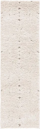 Miniatura 2 de SAFAVIEH Florida Shag Collection - Tapete para pasillo, 2 pies 3 pulgadas x 7 pies, color crema y beige, diseño de volutas, no desprende pelusa