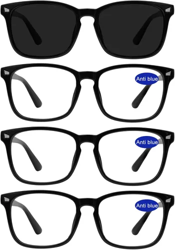 Miniatura 12 de 4 PAQUETES Gafas de Lectura con Bloqueo de Luz Azul para Mujeres 1.0 1.25 1.5 1.75 2.0 2.25 2.5 2.75 3.0 3.5 4.0 5.0 6.0 1a- Rosa lindo*4