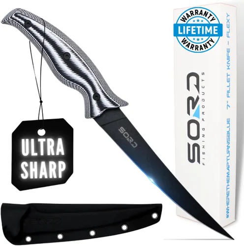 Miniatura 8 de SORD - Cuchillo de pesca – Cuchillo utilitario de 5 pulgadas para pesca y caza – Equipo de caza de hoja fija y equipo de pesca – Incluye funda Kydex