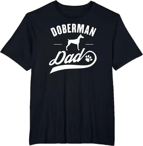 Miniatura 40 de Doberman Dad - Camiseta para amante del dueño del perro, Negro, S