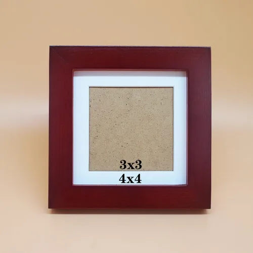 Miniatura 13 de Elegante portarretratos de madera maciza negra de 4 x 4 pulgadas, con paspartú de 3 x 3 pulgadas para fotos de 4 x 4, madera ecológica de alta