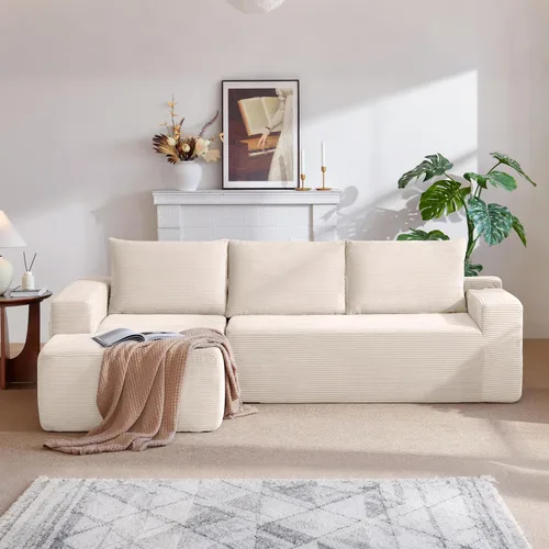 Miniatura 21 de Sofá seccional modular de 110", sofá seccional Cloud con asiento profundo, sofás tapizados sin huesos para sala de estar, sofá modular moderno