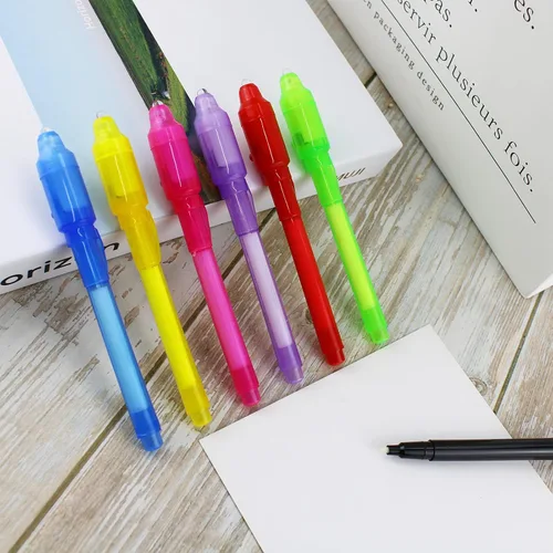 Miniatura 5 de Bolígrafo de tinta invisible, 14 bolígrafos espías, bolígrafo de tinta invisible que desaparece con luz ultravioleta, entretenimiento divertido