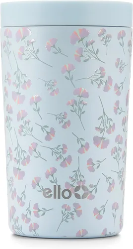 Miniatura 11 de Ello Jones - Taza de viaje de acero inoxidable aislada de 11 oz con tapa deslizante a prueba de fugas, taza pequeña de café de porción única