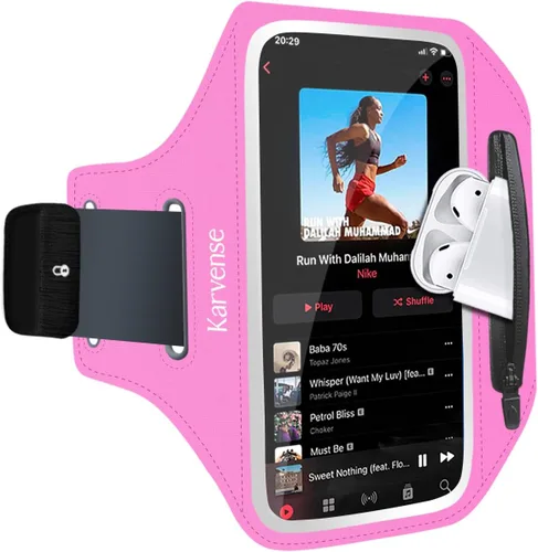 Miniatura 10 de Soporte de teléfono para correr, banda para correr para iPhone y Samsung Galaxy, soporte para brazalete de teléfono celular para caminar, gimnasio