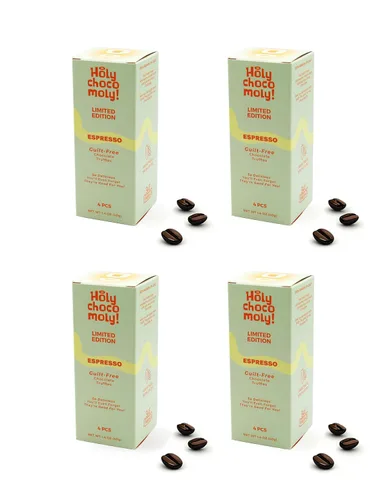 Trufas de chocolate espresso | Bajo en azúcar refinado, hechas con dátiles e ingredientes naturales | Snack saludable para llevar | 4 trufas/caja,