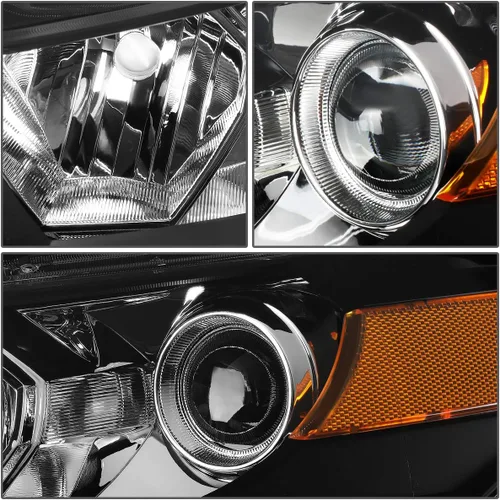 Miniatura 3 de DNA MOTORING Faros delanteros de proyector estilo OE compatibles con Honda Accord 2-Dr Coupe 08-12, negro/ámbar, HL-OH-HA082D-BK-AM-T2