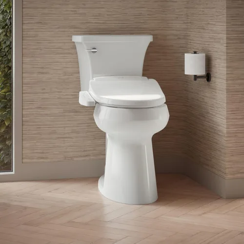Miniatura 14 de Kohler PureWash E580 - Asiento de inodoro para bidé, redondo, color blanco, con tapa de cierre silencioso que evita golpes, varita autolimpiante
