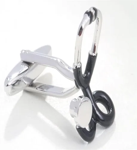 Miniatura 2 de Gemelos para hombres, juego de tachuelas de esmoquin y gemelos, gemelos a rayas azules, caja de lujo, ideas de regalo para hombres, regalo de amor