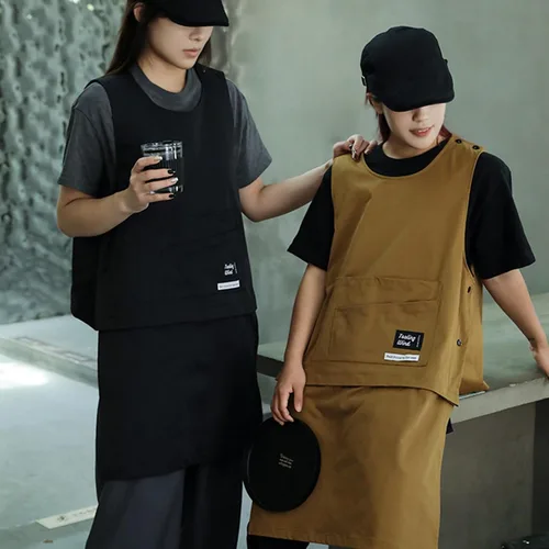 Miniatura 2 de Professional Utility Apron Polyester with Storage Pockets Apron Vest for Restaurant Staff Hairdressing Baristas Tool