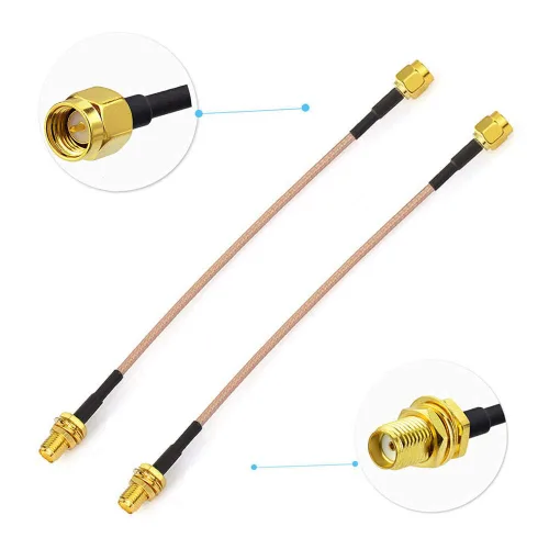 Miniatura 7 de BINGFU Cable de extensión de antena SMA macho RG316 para montaje en mamparo hembra de 3.3 ft, 3 pies, paquete de 2 unidades compatible con 4G LTE