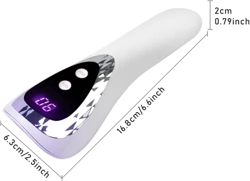 Miniatura 2 de Luz UV de mano para uñas de gel, mini lámpara de uñas portátil con flash LED, esmalte de curado de uñas recargable, secado rápido, máquina de secado